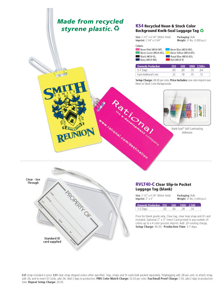 Wholesale Plastic Luggage Tag With Name Tag For Promotional